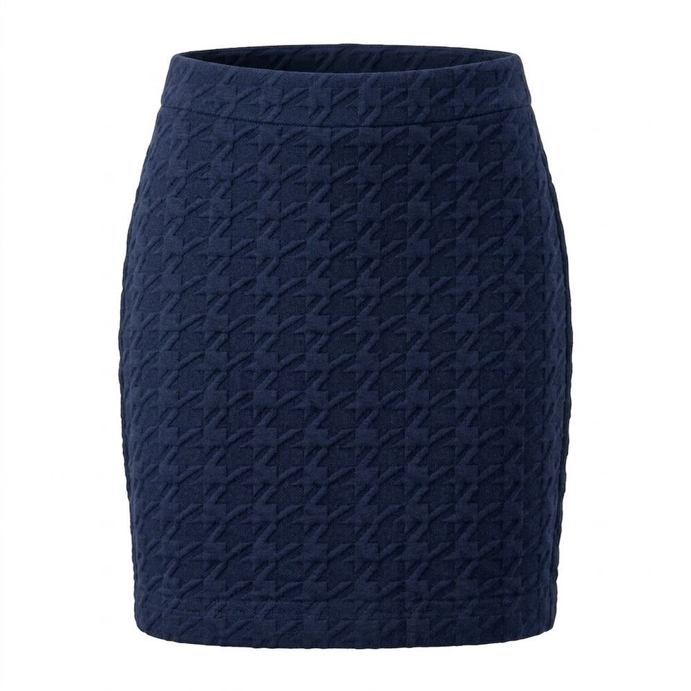 Ann Taylor Factory Navy Mini Knit Lined Skirt Women Size XSP